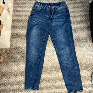 Judy Blue Bleach Splatter straight crop jeans size 5/27